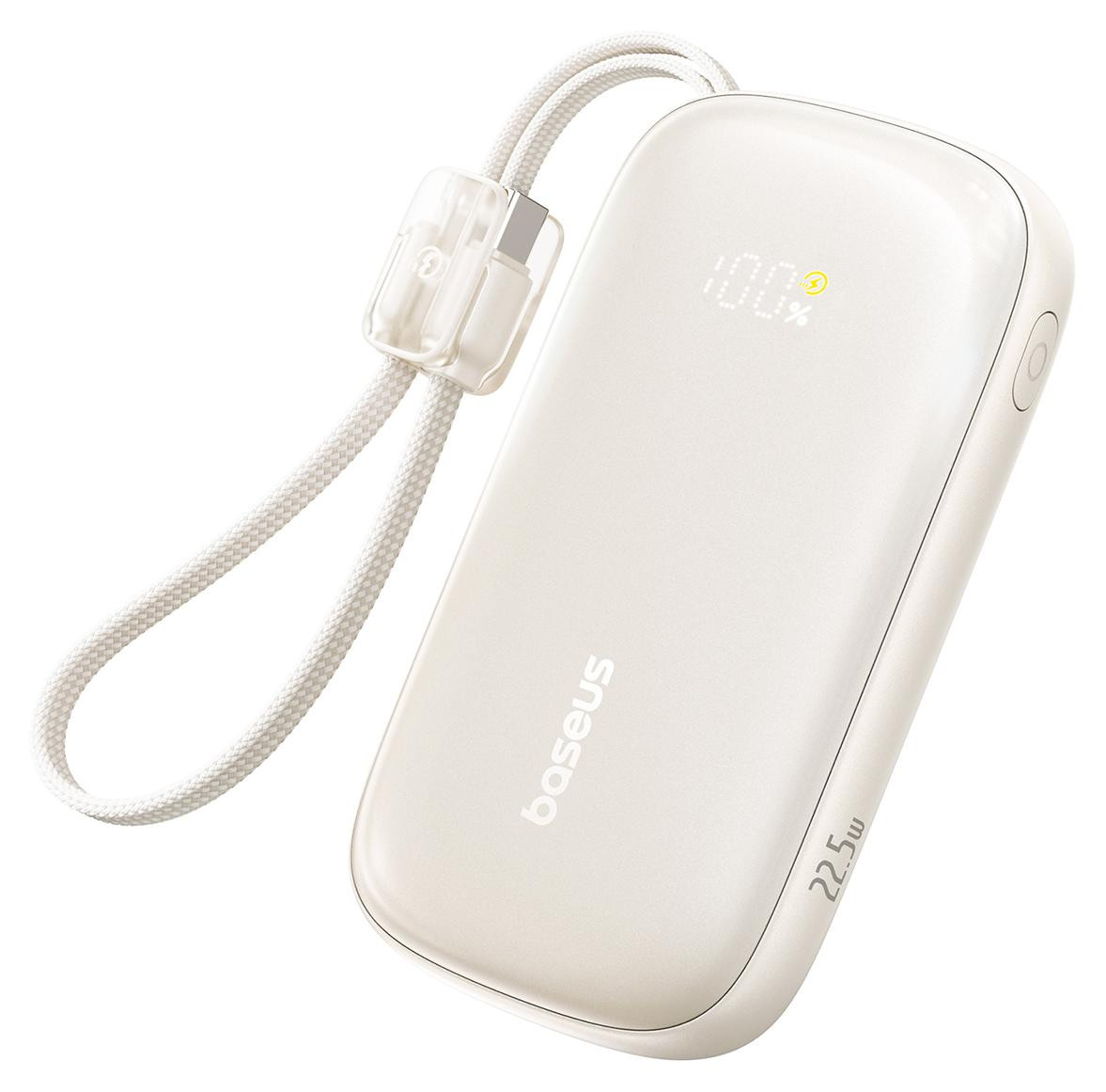 Baseus Enerfill Fc21 Qpow 3 Ultra Powerbank 10000mAh 22,5W met kabel-koord - Beige