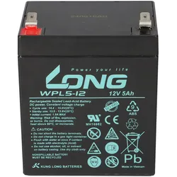 Kung Long WPL5-12 12V 5Ah AGM Bleiakku F2 6,3mm Longlife