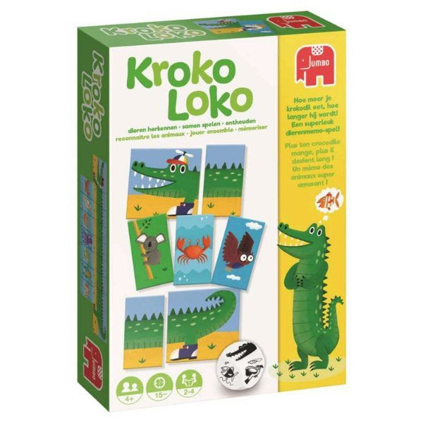 Jumbo Kroko Loko 19705 - Dierenmemo spel om leren dieren te herkennen