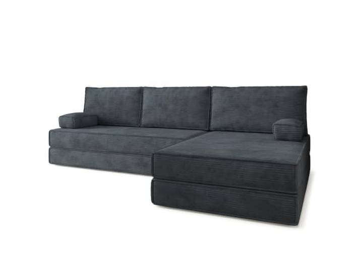 Masseno Schaumstoff-Ecksofas ANKO mit Schlaffunktion, Modulares Schlafsofa aus Schaumstoff, Klappbares Bodensofa, Boneless, Ohne Montage - Grau, POSO 34