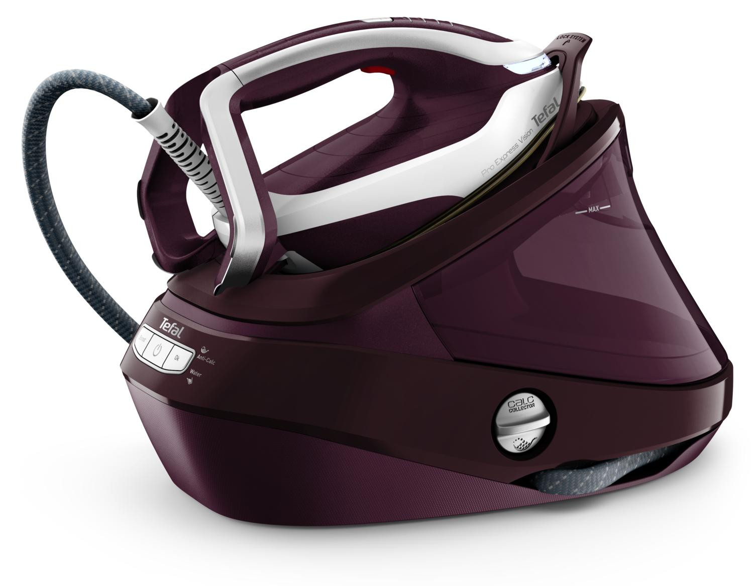 Tefal Pro Express Vision GV9810 Stoomstrijkijzer aubergine/wit