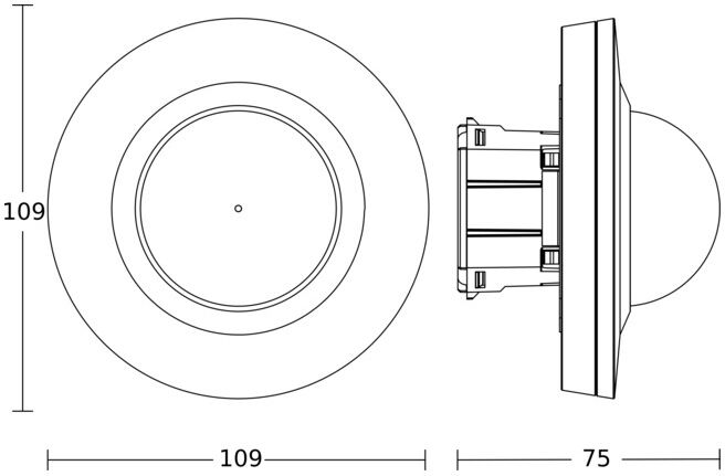 STEINEL Détecteur de mouvement IR MDIR4360-24COM1 UPWS (086923)