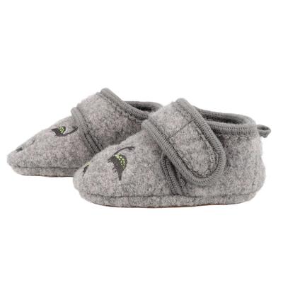 Lauflernschuh MAXIMO, Baby, Gr. 21/22, grau (graumeliert), Obermaterial: 100% Wolle, Schuhe Lauflernschuh