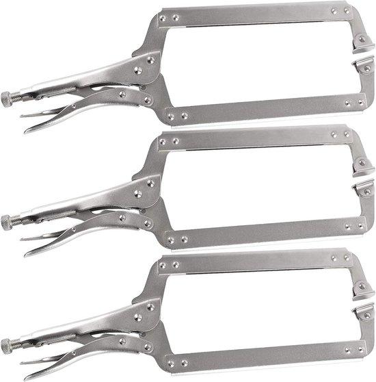 C-Veriegelungsklemme 3 x 45,7 cm mit drehbaren Pads - für Holzarbeiten und Schweißarbeiten