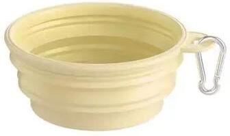 Uplift Treasures Collapsible Silicone Pet Travel Bowl For Dogs And Cats yellow 1000ml