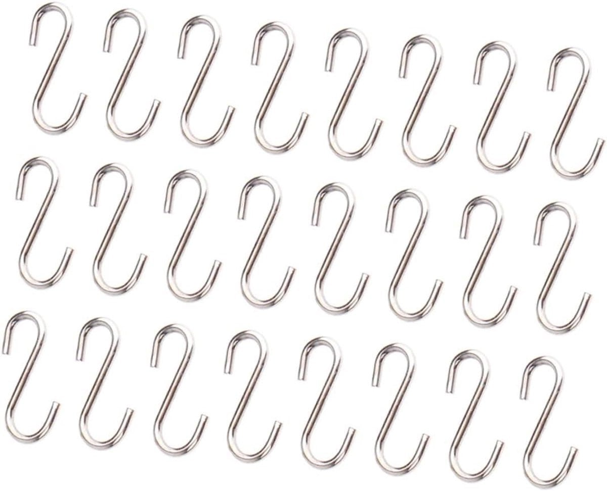 Mini S Haken Kleine Ophangers Zilver - 200 Stuks