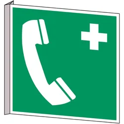Brady, Sicherheitskennzeichnung, ISO-Sicherheitsschild - Notruftelefon