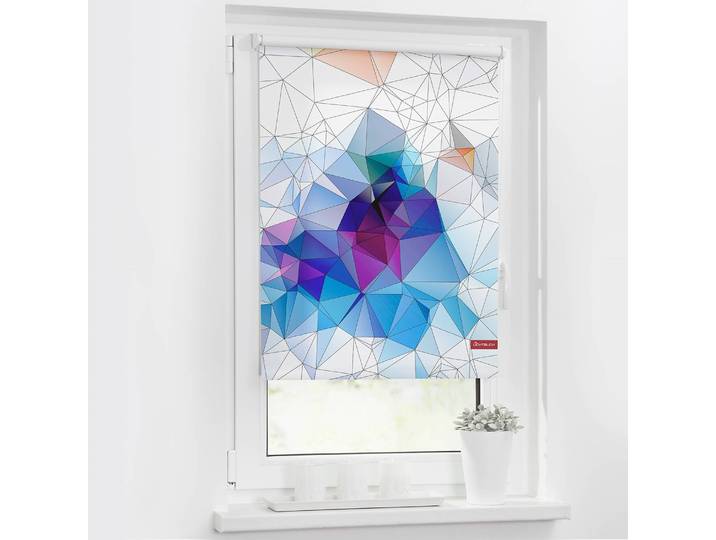 Klemmfix-Rollo Grafik 100 x 150cm Multicolor