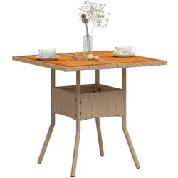 vidaXL, Gartentisch + Balkontisch, Dajonus (Holz) (80 x 80 x 75 cm)
