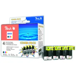 Peach Spar Pack Tintenpatronen kompatibel zu Brother LC-900VAL