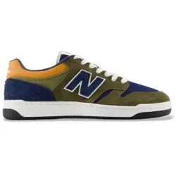 New Balance Unisex. U480PV1_LI Leder-Sneaker 480P grün (42), Wohnung, Schnürsenkel, Lässig