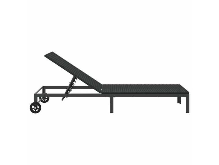 Sale 2026  Transat 1-personne - burke - Bain de soleil - Noir 60 x 200 x 27cm polyrotin Cc1274