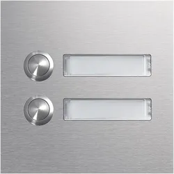 Hager REN002X Rund-Taster Modul 2 WE mit LED-Namensschild EB Edelstahl matt modular