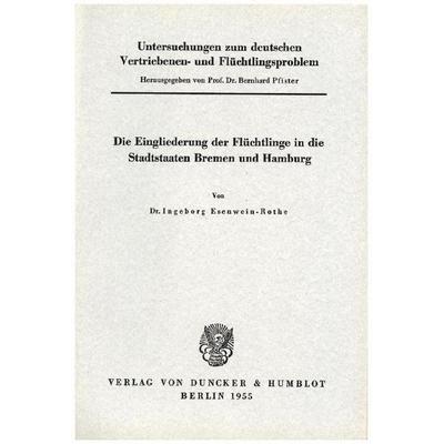 Untersuchungen zum deutschen Vertriebenen- und Flüchtlingsproblem., Taschenbuch von , Duncker & Humblot, 978-3-428-00376-1