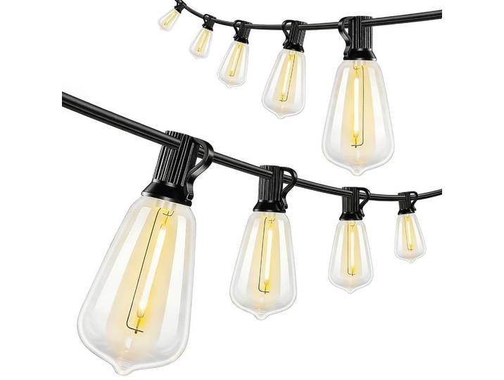 Homcom Lichterkette aus PET 18 m Schwarz, Kunststoff, LED integrated, 1800 cm, Lampen & Leuchten, Innenbeleuchtung, Dekoleuchten, Lichterketten