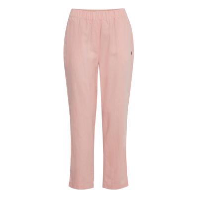 Leinenhose OXMO "Leinenhose OXAlfa", Damen, Gr. 40, N-Gr, rosa (coral cloud), Obermaterial: 55% Leinen LI. 45% Viskose CV., Hosen