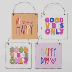 Schild HAPPY (BHT 17x17x.10 cm) - BHT 17x17x.10 cm