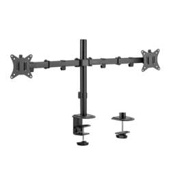 LogiLink Befestigungskit (Tischmontage) - einstellbarer Doppelarm - für 2 Monitore - Armlänge: 376 BP0172
