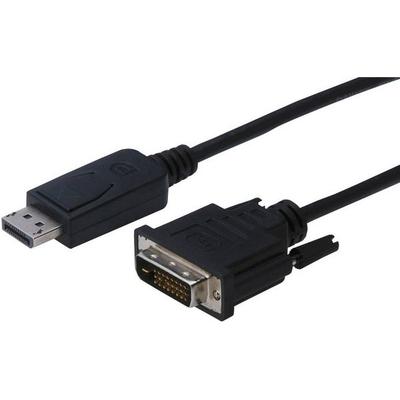 Digitus DisplayPort / DVI Adapterkabel DisplayPort Stecker, DVI-D 24+1pol. Stecker 5.00 m Schwarz schraubbar DisplayPort-Kabel