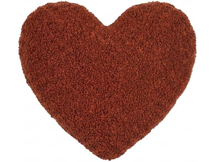 Dekokissen DONE. SHAPE HEART , braun (cloud rust, herz), B:45cm H:10cm L:45cm, Polyester, Dekokissen_Sitzkissen_Kissenhüllen, Dekokissen, Drei Stoffvarianten: Chenille, Bouclé und Kord