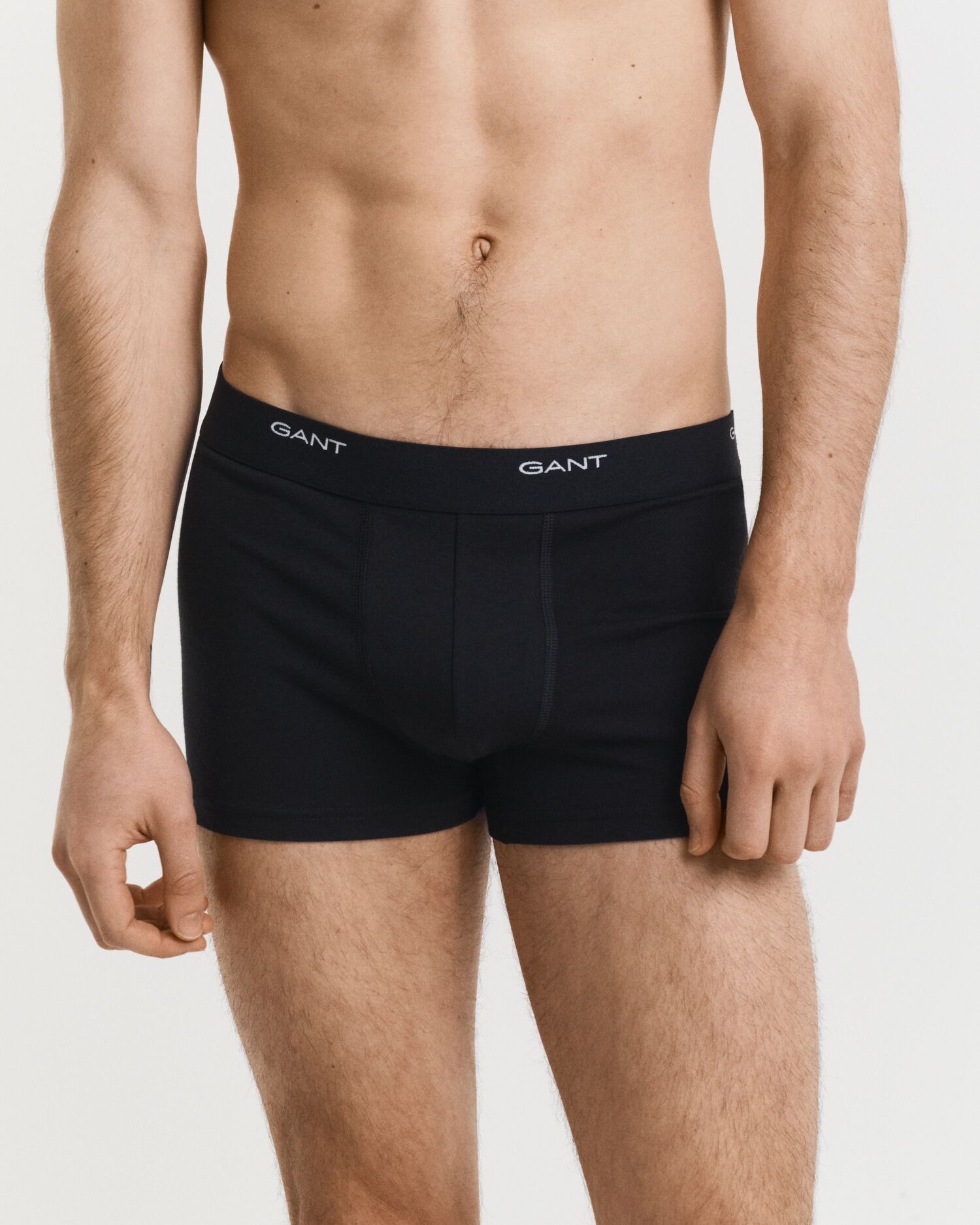 Trunk GANT "CORE TRUNK 3-PACK", Herren, Gr. S, 3 Stk., schwarz, Jersey, Obermaterial: 95% Baumwolle, 5% Elasthan, eng, Unterhosen Trunk