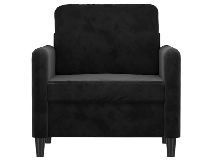 KTHLBRH Sessel Samt schwarz 60 cm Fernsehsessel, Metallgestell, Schaumstoff, 110 kg, für Wohnzimmer