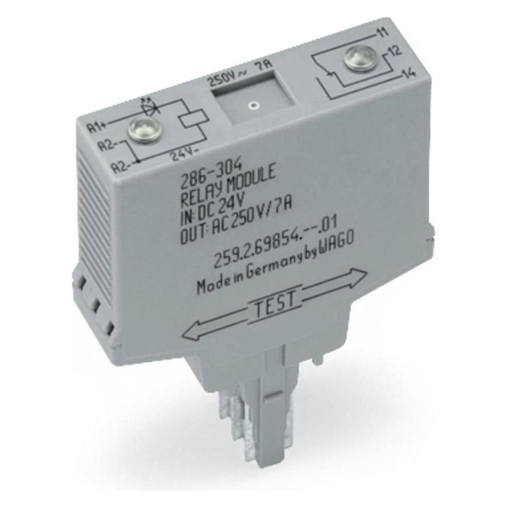 Wago Steckrelais 24 V/DC 7 A 1 Wechsler 286-304 1 St. (286-304) (286-304)