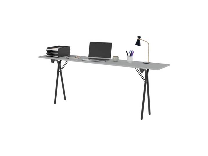 Table pliante Séminaire 3 places - Gris/Noir