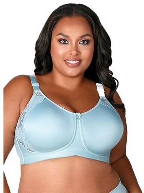 Plus Size Women's Fancy Smooth Curves Softcup Bra 1903 by Elila in Aqua Sky (Size 38 L)