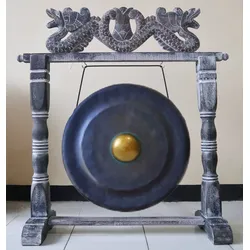Medium Gong in Stand - 50cm - Black