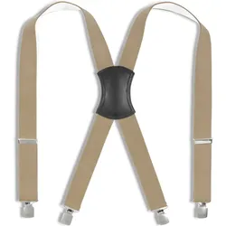 Hosenträger mit Stahlclipsen "ACHIM" 120cm - beige