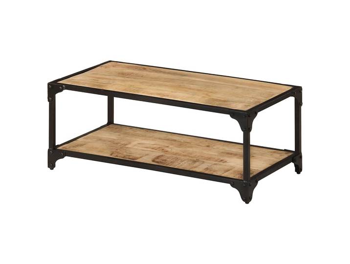 vidaXL Couchtisch 90x45x35 cm Raues Massives Mangoholz