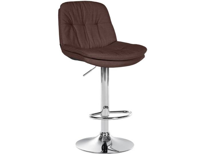 CLP Barhocker Stoff Braun, Textil, 46x92x54 cm, Esszimmer, Barmöbel, Barhocker