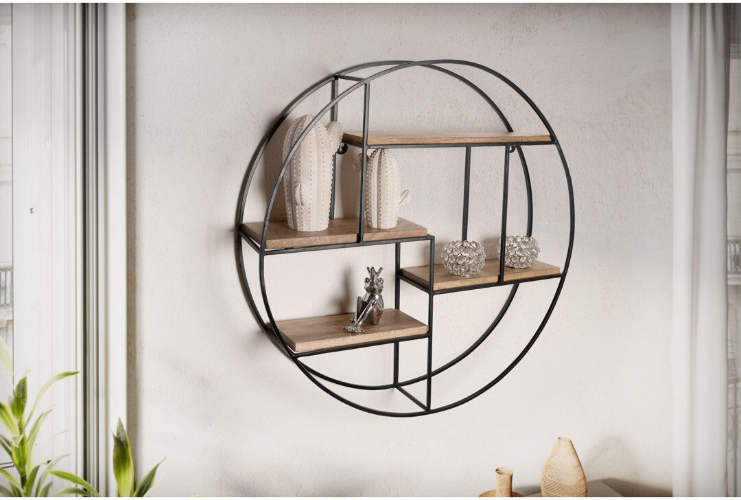 Rio Amrinder 4 Piece Accent Shelf Black 70cm H X 70cm W X 18cm D