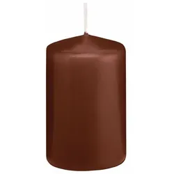 Wiedemann Kerzen Stumpenkerzen Kastanie Braun 100 x Ø 100 mm, 6 Stück