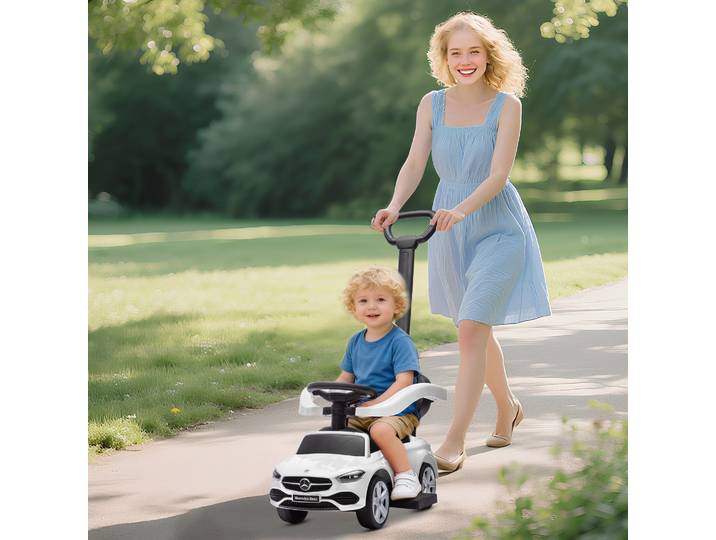 AIYAPLAY Voiture Enfant 1-3 Ans Convertible Mercedes Blanc