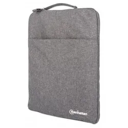 Manhattan Seattle Notebook Sleeve 15,6", Schutzhülle für Notebooks bis zu 15,6", Top Load, Premiumpolsterung, wasserfest, ein Innenfach, ein Frontfach, anthrazit