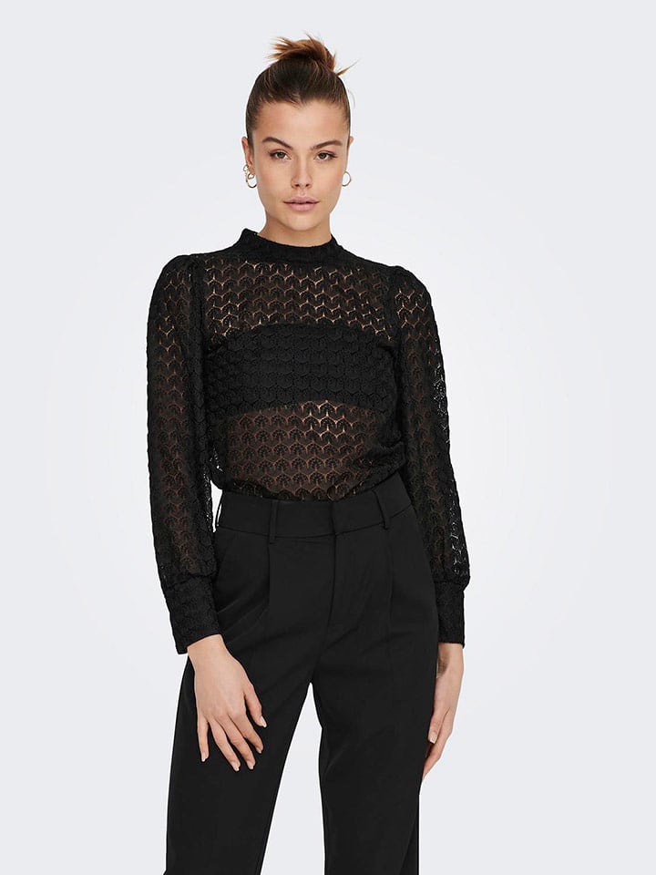 JDY Bluse in Schwarz - L