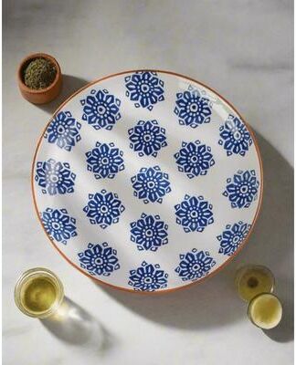 "Euro Ceramica Azul Tile 15"" Round Serving Platter"