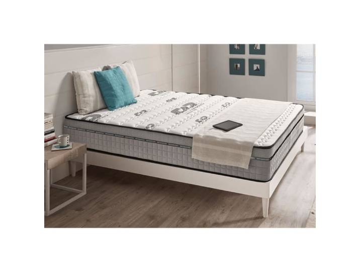 Matelas mousse MAXI CARBONE NATURALEX - 160x190 cm - Fibres de carbone - Soutien ferme - Anti-acarien