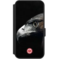 Nivocase Klapphülle für Samsung Galaxy S22+ Handyhülle aus Kunst Leder NIVOflip schwarz Europameisterschaft (Samsung Galaxy S22+), Smartphone Hülle, Schwarz