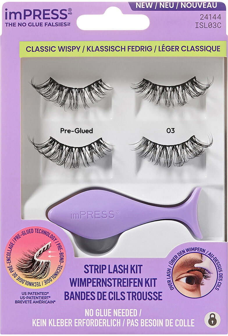 Kiss imPRESS Pre-glued Strip Lash Kit 03 Classy Wispy (2 Paar)
