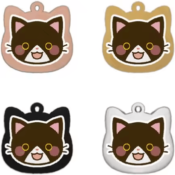 Inspire Curations PawPrint Personalized Stainless Steel Pet ID Tag 6 golden