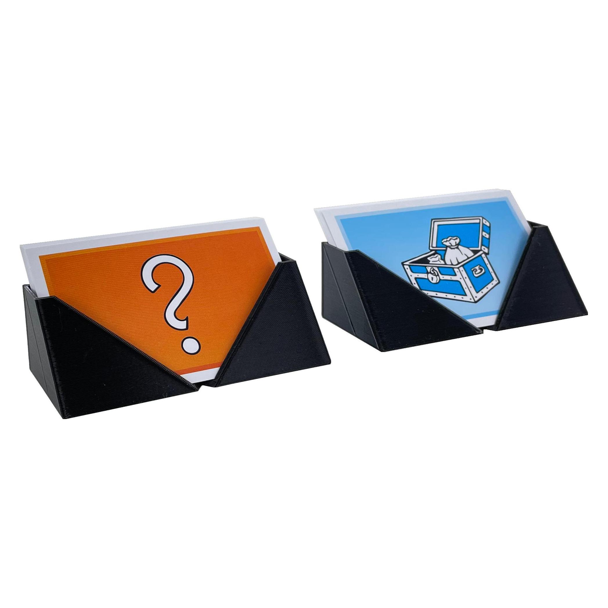Feldherr 3D39SET - 2er Set Kartenhalter für Monopoly - Ereigniskarten / Gemeinschaftskarte (Kunststoff) (3D39SET)