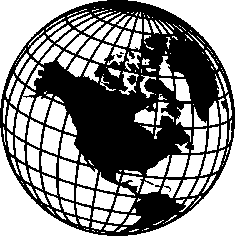 NC Sticker Design globe terrestre classique