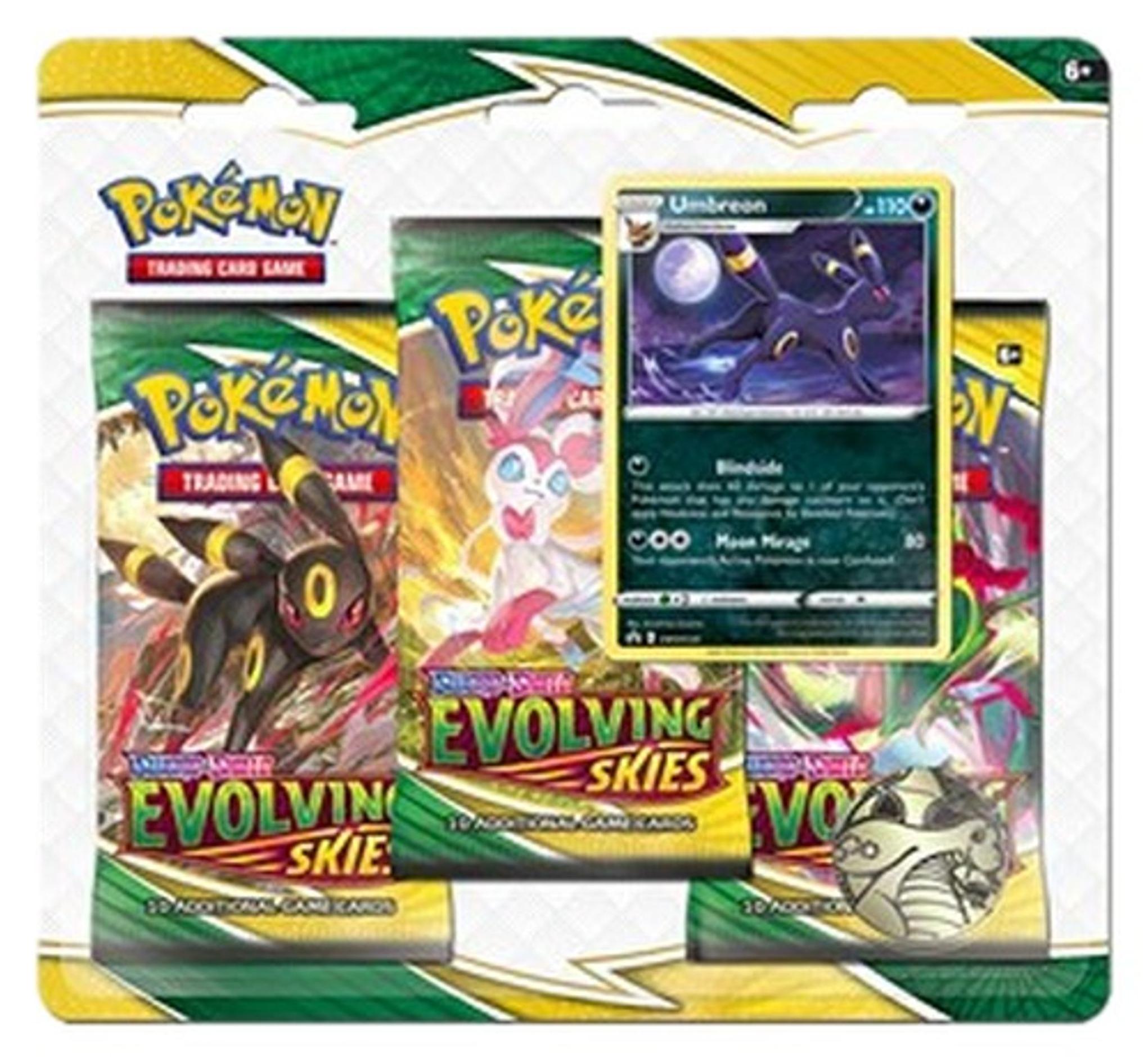 Pokemon Evolving Skies: Umbreon 3-Pack Blister
