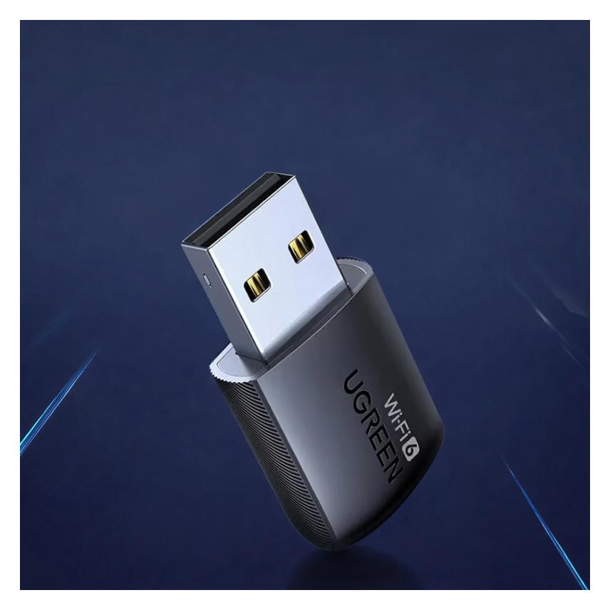 Ugreen WLAN-USB-Dualband-Adapter - 2,4 GHz, 287 Mbit/s + 5 GHz, 600 Mbit/s - Schwarz (USB) (59086271)
