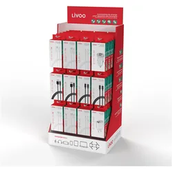 Livoo Anzeige von 72 Ladegeräten, Auto Adapter, Schwarz, Weiss
