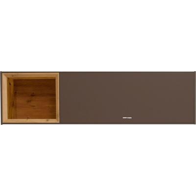 Hängevitrine MÄUSBACHER "Frame", braun (lava matt, asteichefarben), Schränke, Hängeschrank, Breite 35