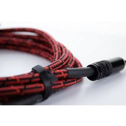 Cordial 15002 Klinke Audio Anschlusskabel [1x Klinkenstecker 6.3 mm (mono) - 1x Klinkenstecker 6.3 mm (mono)] 5 m Schwarz, Rot Textil-Mantel